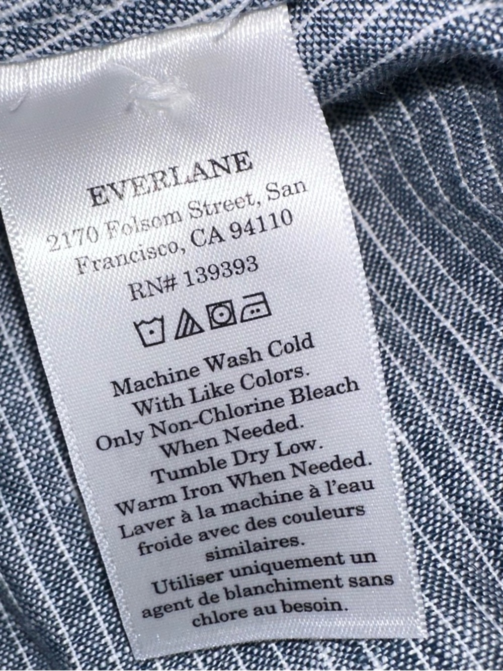 Everlane The Daytripper Shirt Dress Womens XXS 100% European Flax Linen Striped - Picture 10 of 13